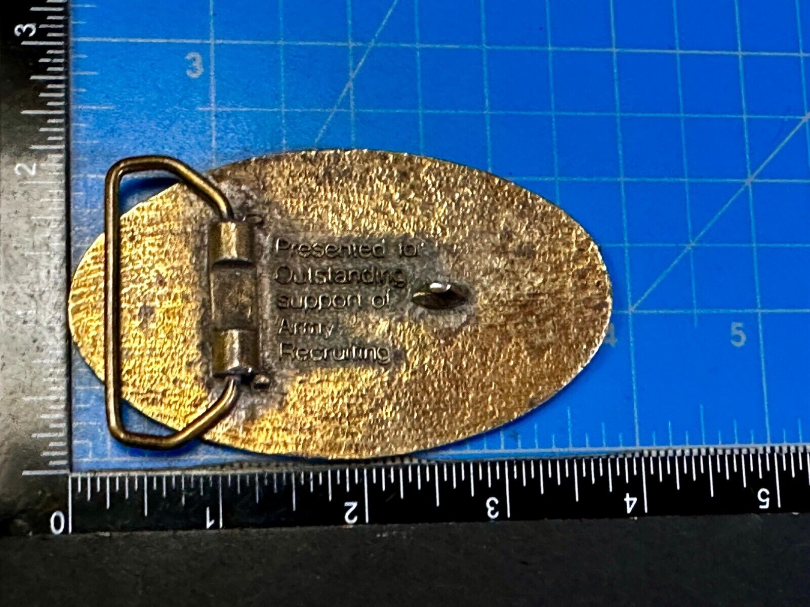 United States Us Army Recruitment Officers Award Vintage Belt Buckle