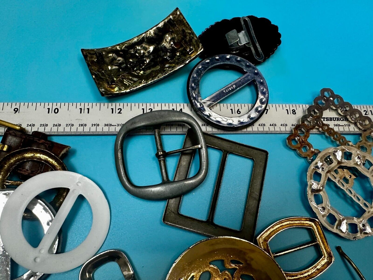 23 Vintage to Modern Scarf Slides Belt buckles -  Lot, Grab Bag - Resale Gifts!