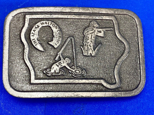 The Izaak Walton League of America Hunting Fishing Western Belt Buckle