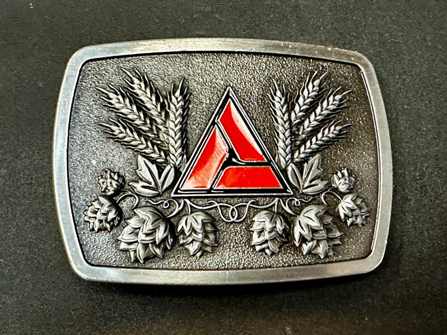 A.G. Farming Company Wheat Red Logo Emblem Farmers Promo Vintage Belt Buckle