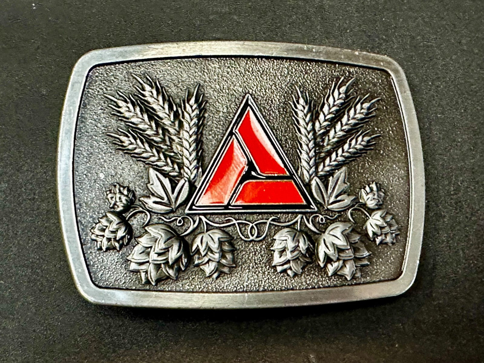A.G. Farming Company Wheat Red Logo Emblem Farmers Promo Vintage Belt Buckle