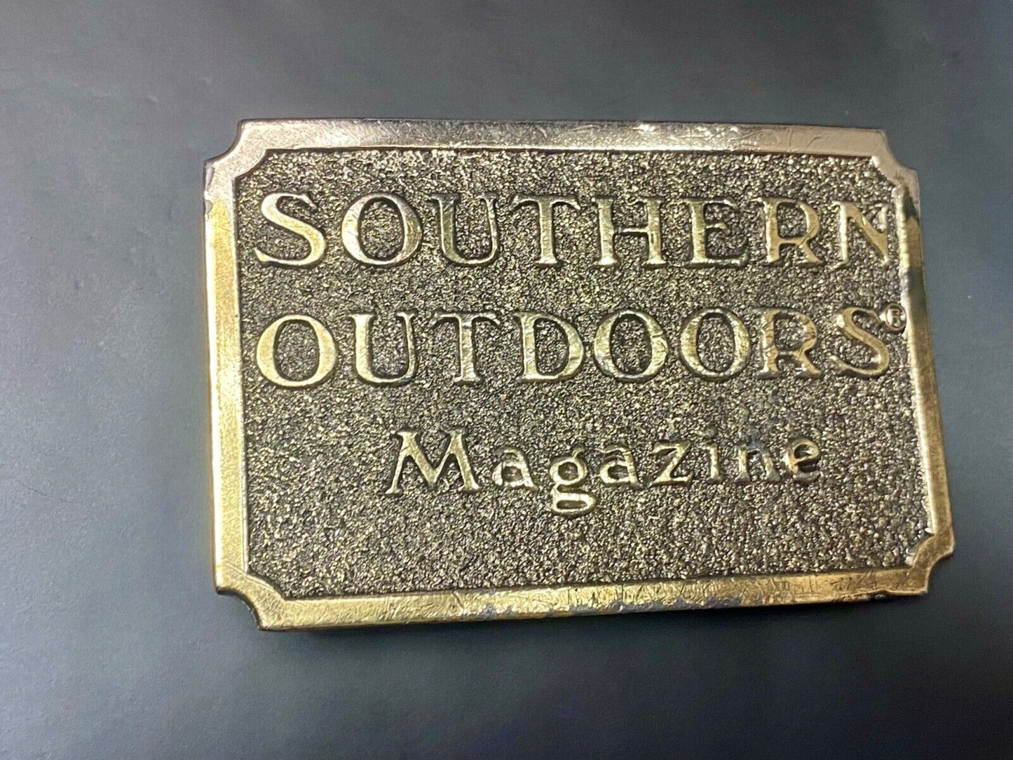 Vintage 1982 **SOUTHERN OUTDOORS MAGAZINE** COMMEMORATIVE BUCKLE