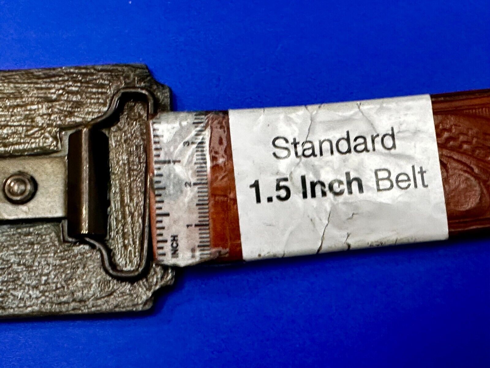 Amoco Oil Tall in the Saddle Wagon Brass Tone Western Cowboy Horse Belt Buckle