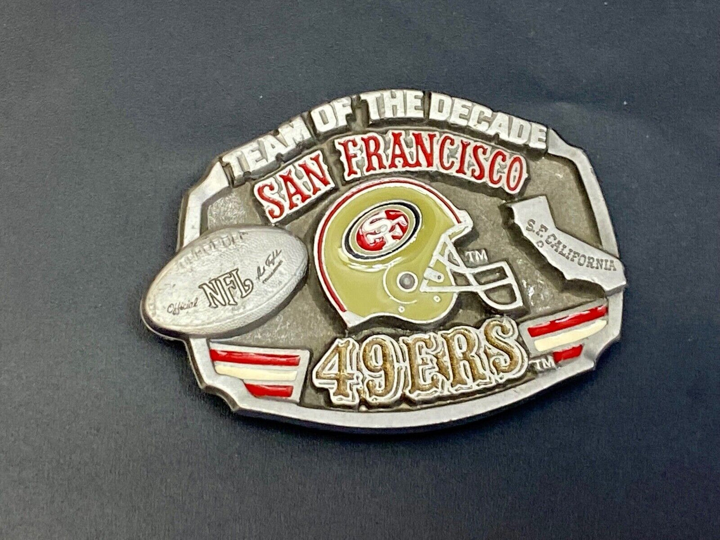 90s Vintage San Francisco 49ers Team of the Decade 1990 Belt Buckle Only 10,000
