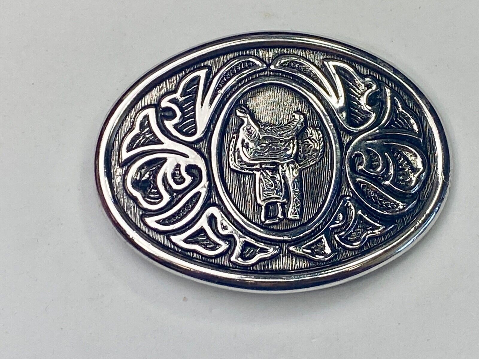 Vintage 1970's Horse Saddle Western & Cowboy Fashion Belt Buckle