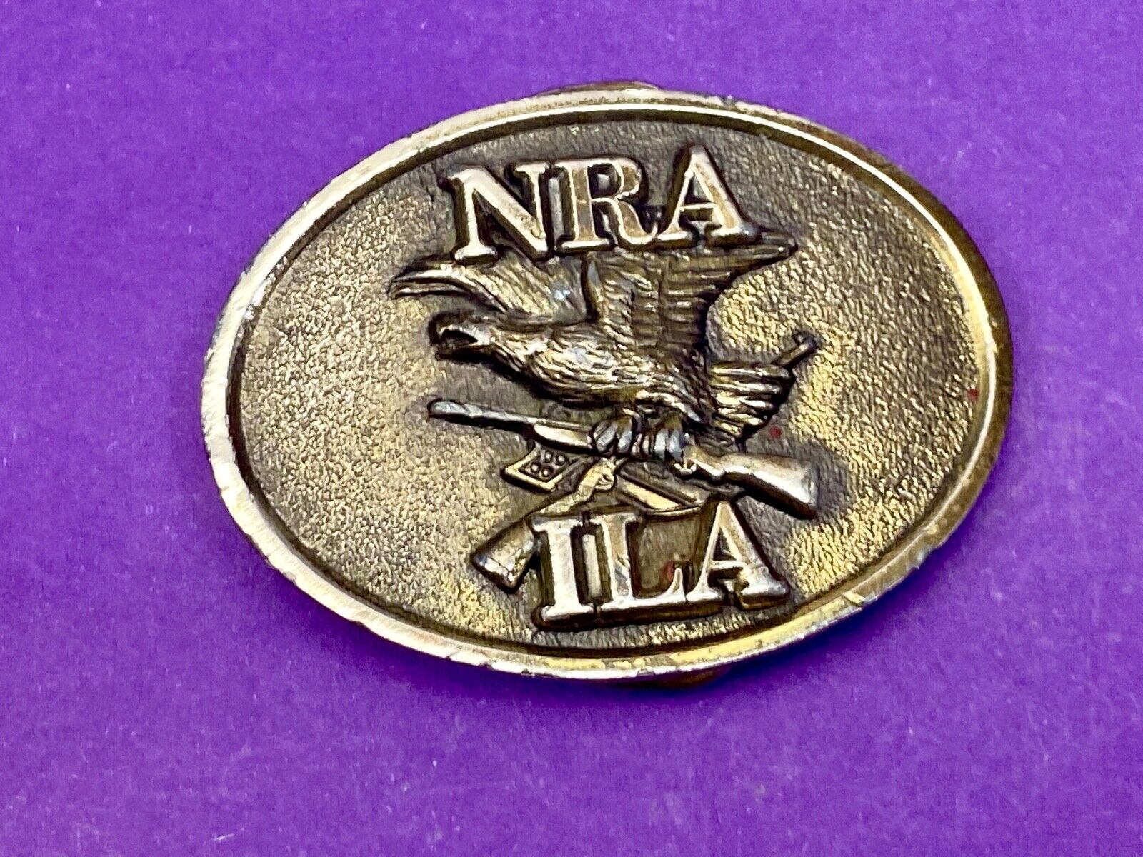 Vintage 1970S **Nra/Ila** (National Rifle Association) Gun Belt Buckle