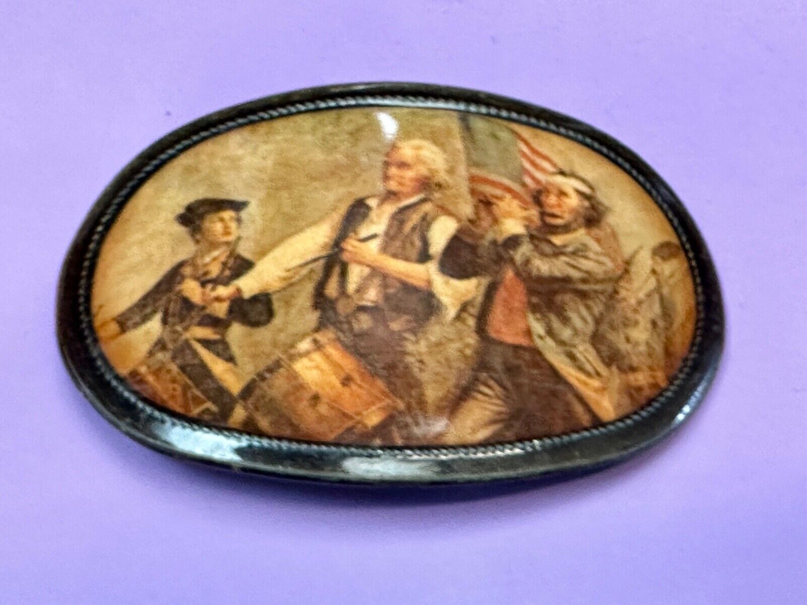 American Marching Band USA Constitution Bicentennial vintage belt buckle