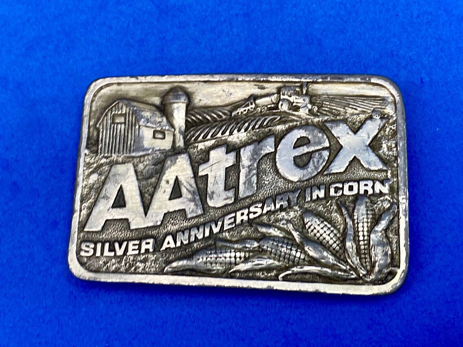 Aatrex Farming Herbicide Company Silver Anniversary In Corn Belt Buckle 