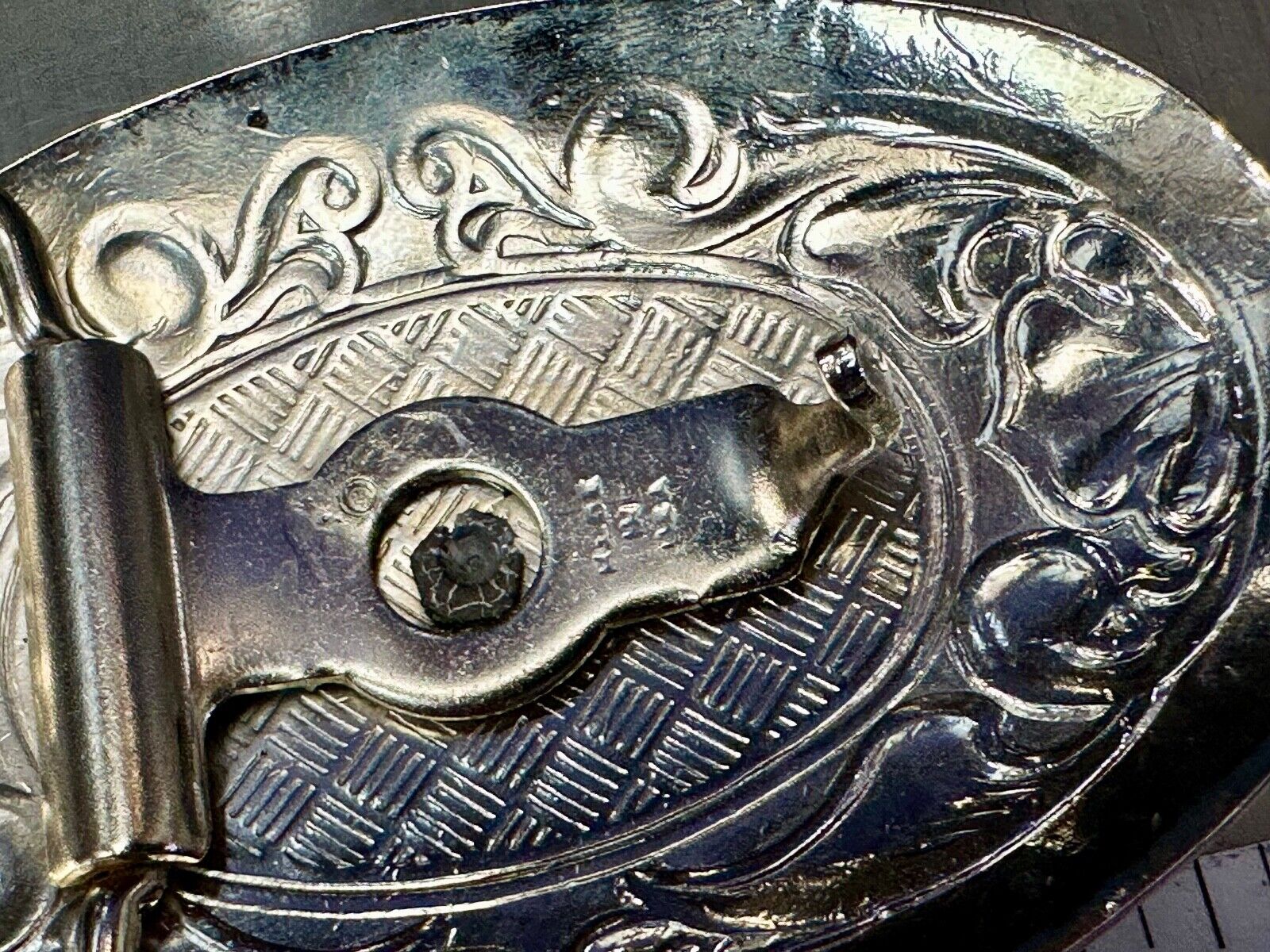 Vintage Cowboy Saddle Bronc western small center figure belt buckle
