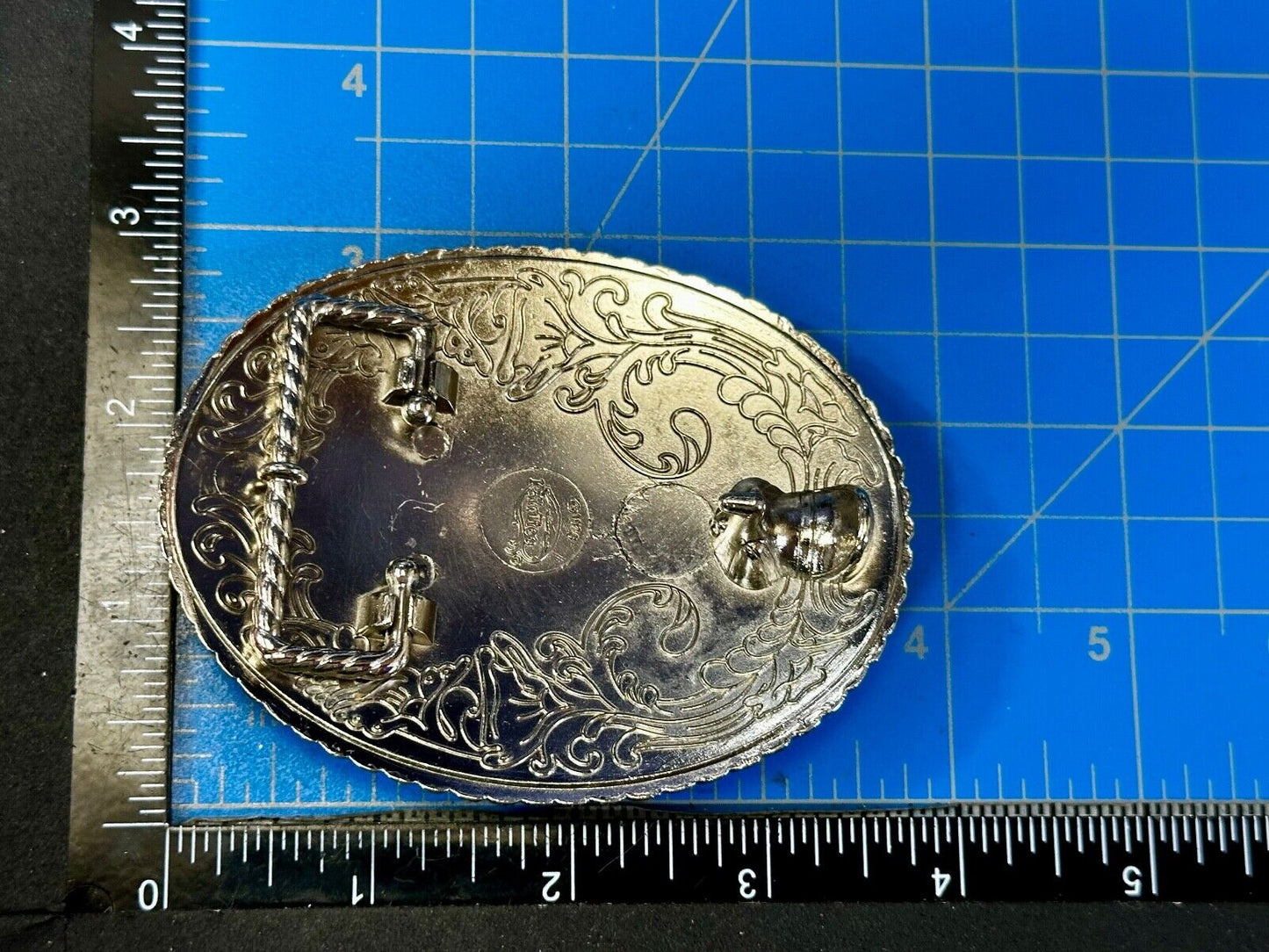 Trout Fish Fisherman Gift Vintage 1978 Oval Belt Buckle by Rain Tree