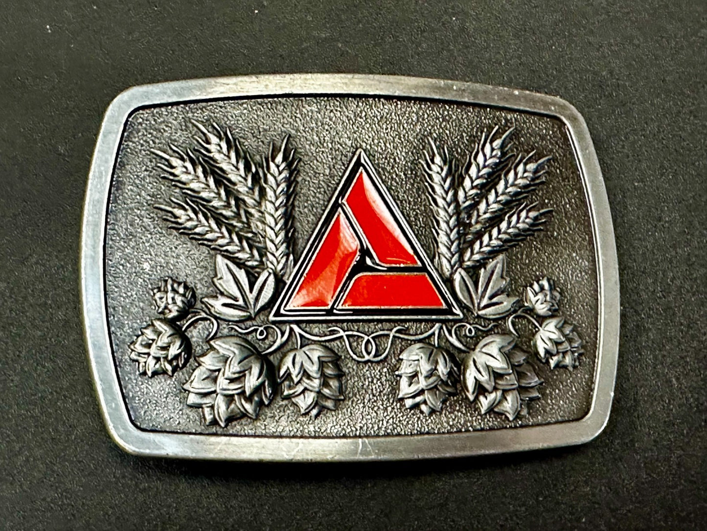 A.G. Farming Company Wheat Red Logo Emblem Farmers Promo Vintage Belt Buckle