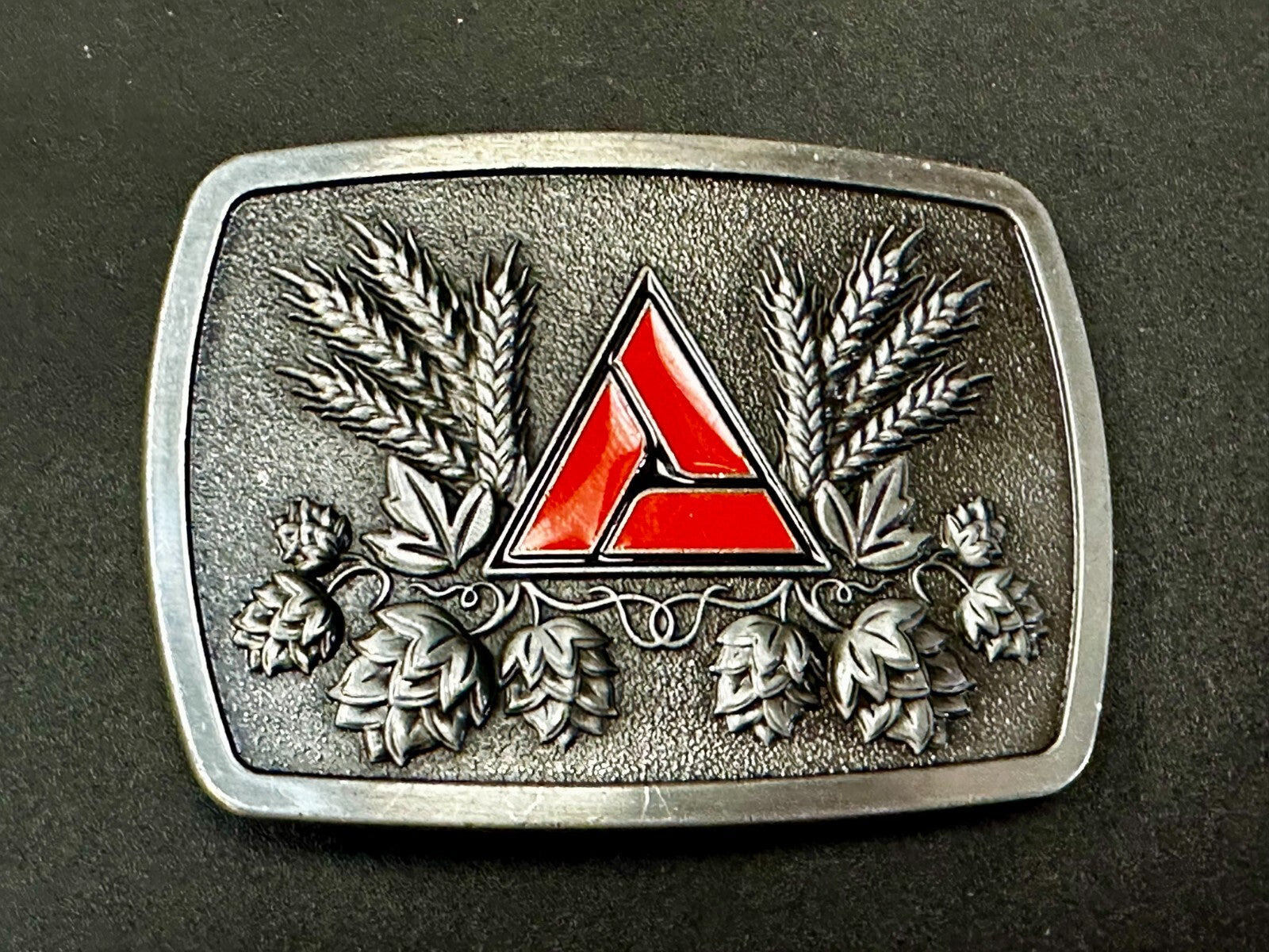 A.G. Farming Company Wheat Red Logo Emblem Farmers Promo Vintage Belt Buckle