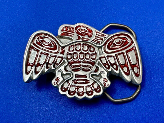 Thunderbird Hippie Tribal PNW Haida Native American Vintage Belt Buckle
