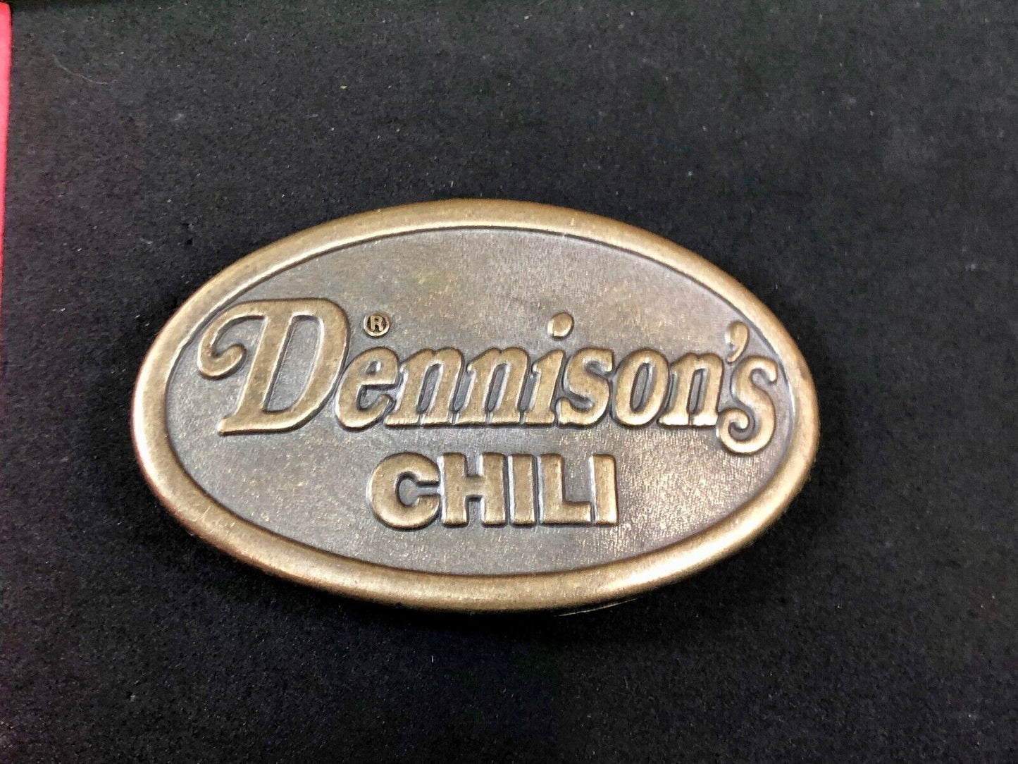 Vintage 1970s Dennisons Chili Belt Buckle Conagra Ad Advertising Promo