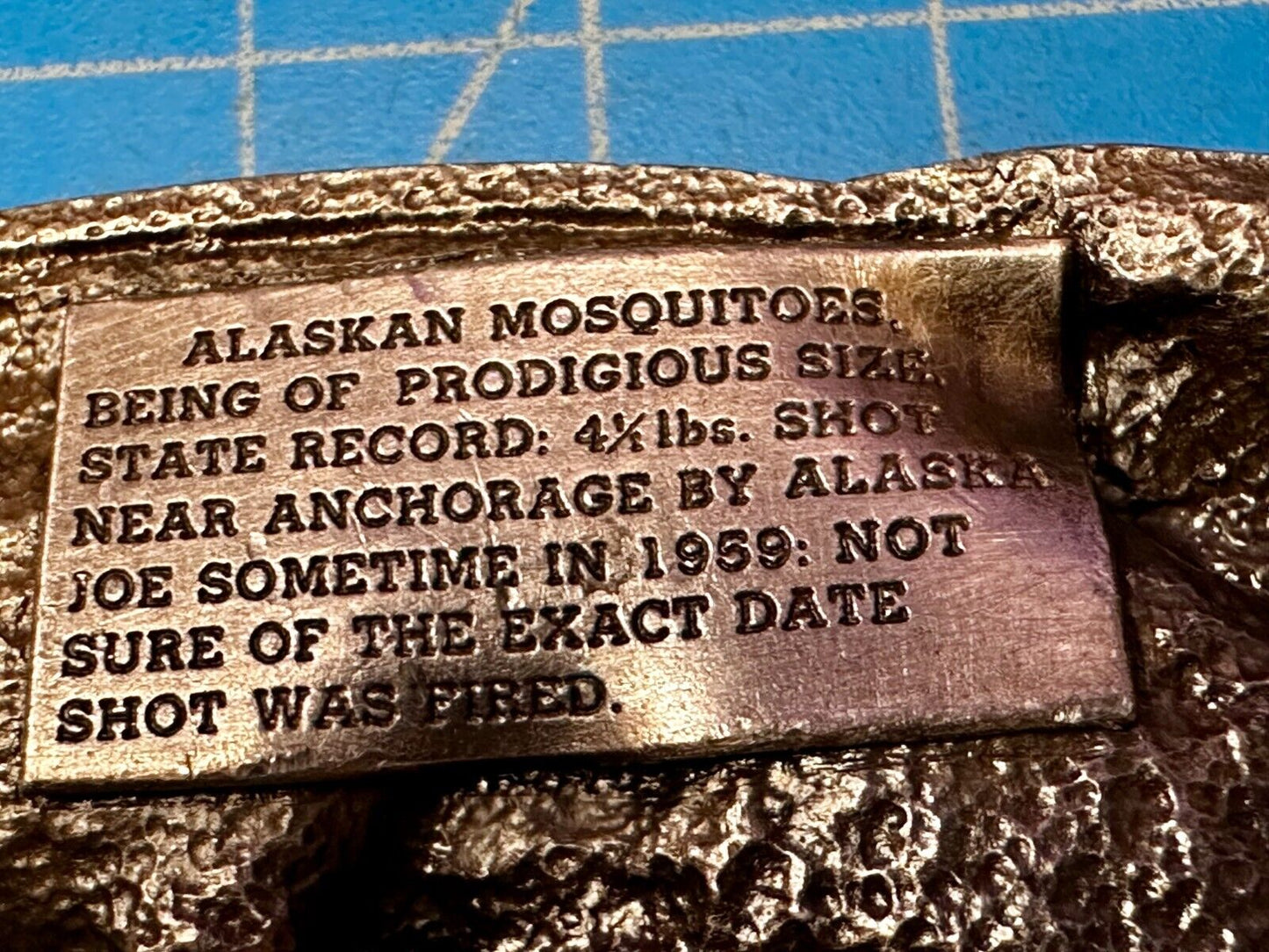 Alaskan Mosquito Alaska State Bird Novelty Fly Fishing Themed Belt Buckle