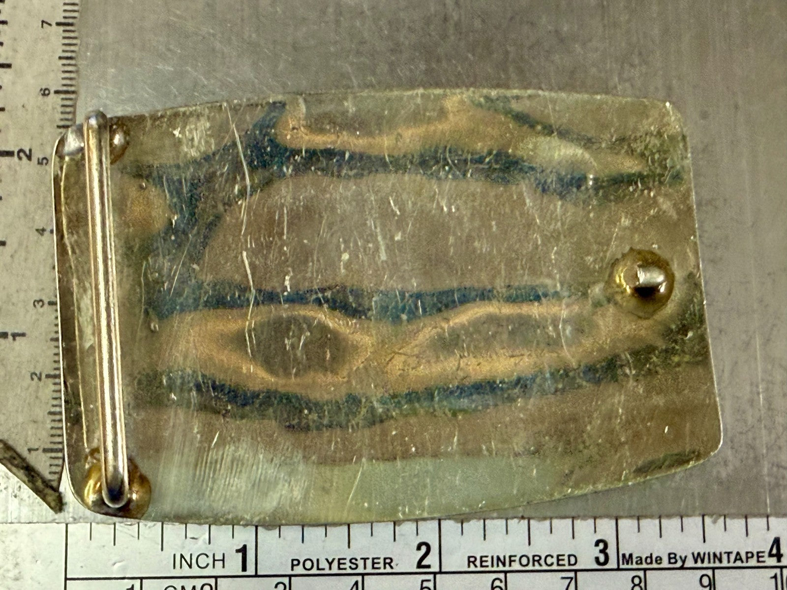 Arco Company?  Inlay Inlaid Western Engraved Vintage Belt Buckle - To Repair