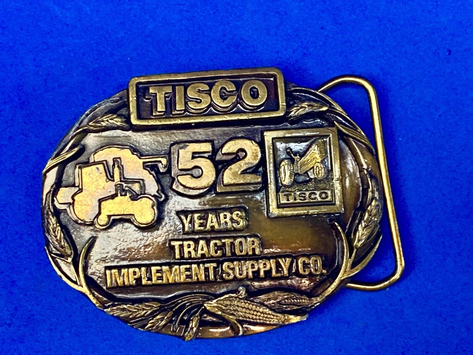 Tisco Tractor Implement Supply Agriculture Farm 52 Year Celebration Belt Buckle