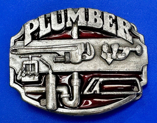 1987 Plumber by Siskiyou Buckle Co. K-50 Job Profession Vintage Belt Buckle