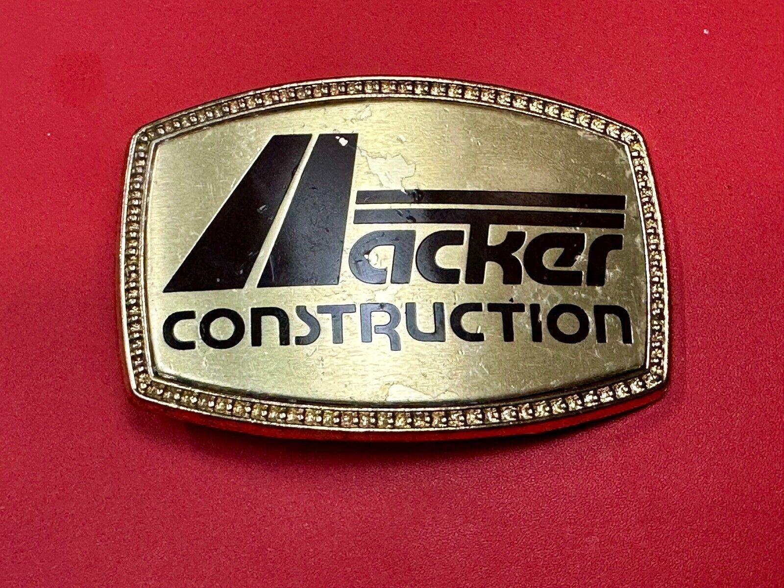 ACKER Home Construction Company Promo Advertising belt buckle  FL, GA, Texas