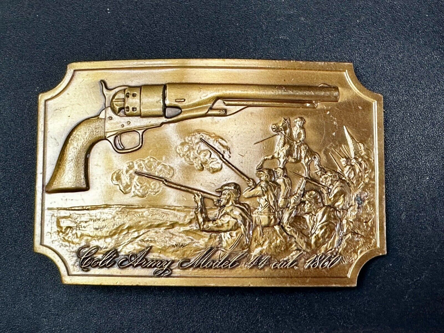 1980 Army Colt Revolvers Guns Firearms Vintage Sam Colt 44 cal Belt Buckle