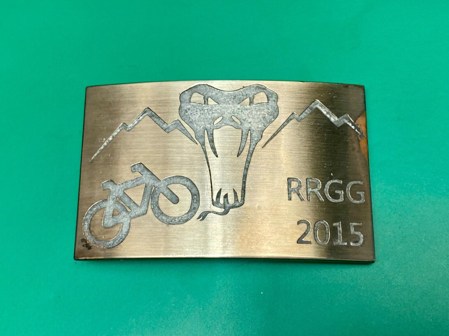 Used 2015 RRGG Mountain Bike Belt Buckle Viper  Event Trail Ride Race BMX Run