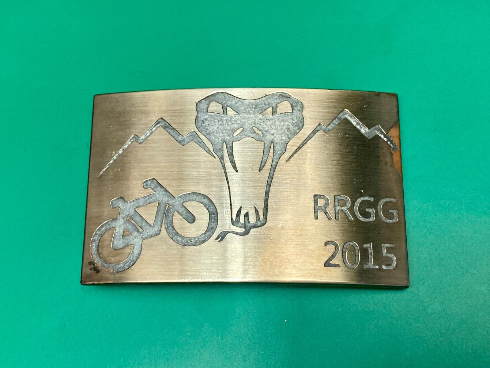 Used 2015 RRGG Mountain Bike Belt Buckle Viper  Event Trail Ride Race BMX Run