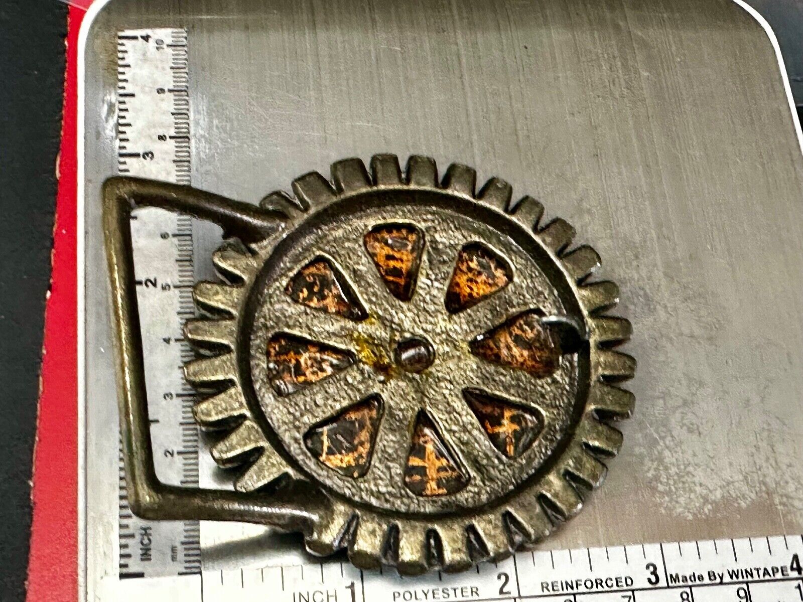 Artisan Metalworker Green Email Art Project - Beautiful Vintage Belt Buckle