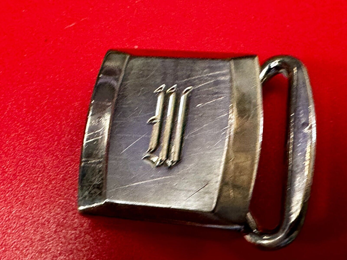 Antique Letter Monogram Initial W Art Deco Style Hickok Master Plate Belt Buckle