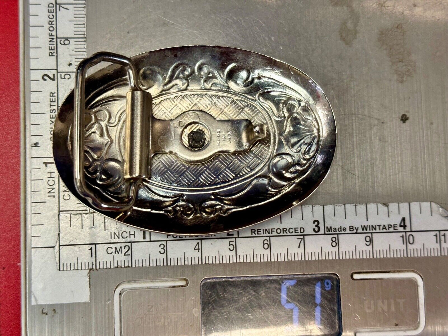 Vintage Cowboy Saddle Bronc western small center figure belt buckle