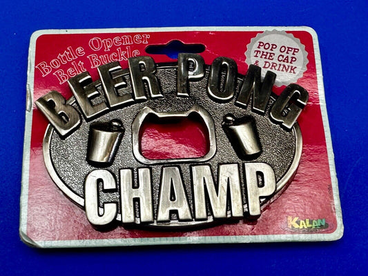 Beer Pong Champ - NOS Kalan Bottle Opener & Belt Buckle - Perfect pick up Line!