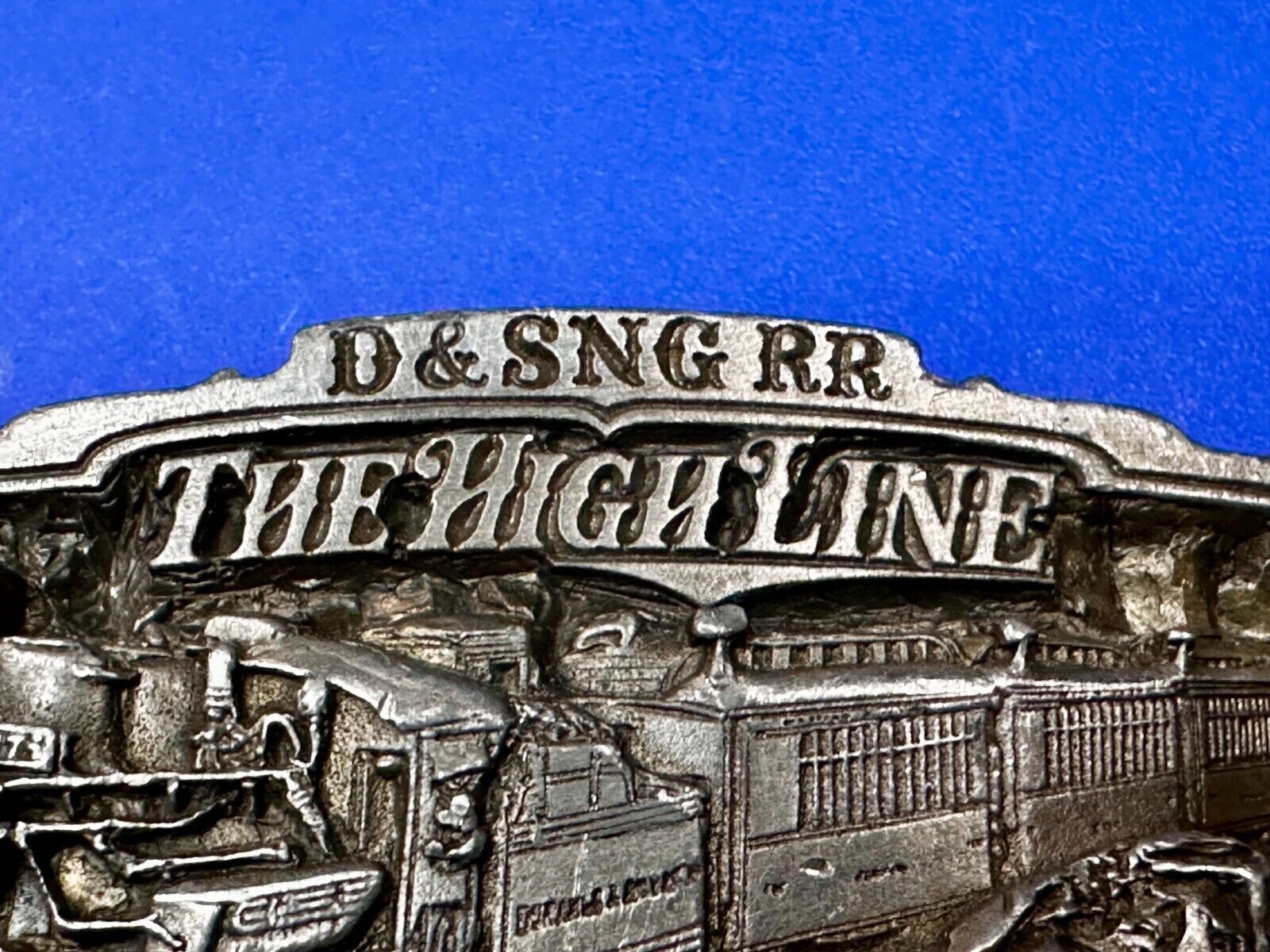 Train Rail Road Durango & Silverton Narrow Gauge C+J Vintage 1980s  Belt Buckle
