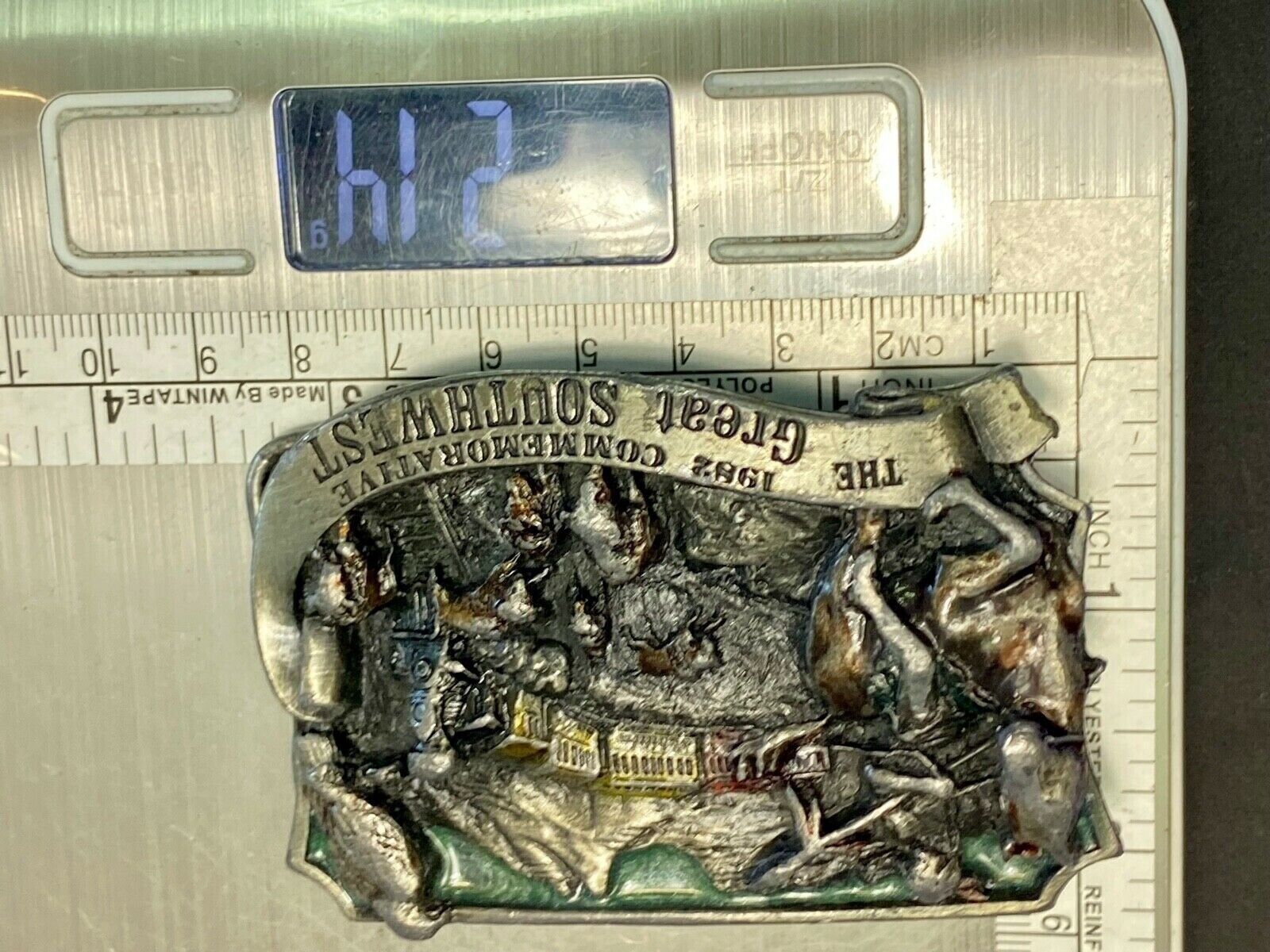 The Great Southwest 1982 Limited Ed. Commemorative Vintage Belt Buckle 