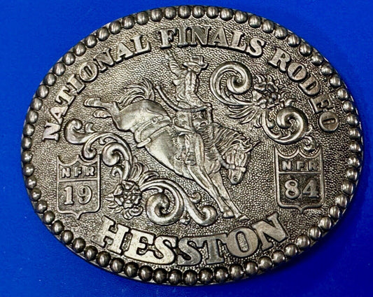 1984 Hesston National Finals Rodeo NFR Limited Edition Collectors Belt Buckle