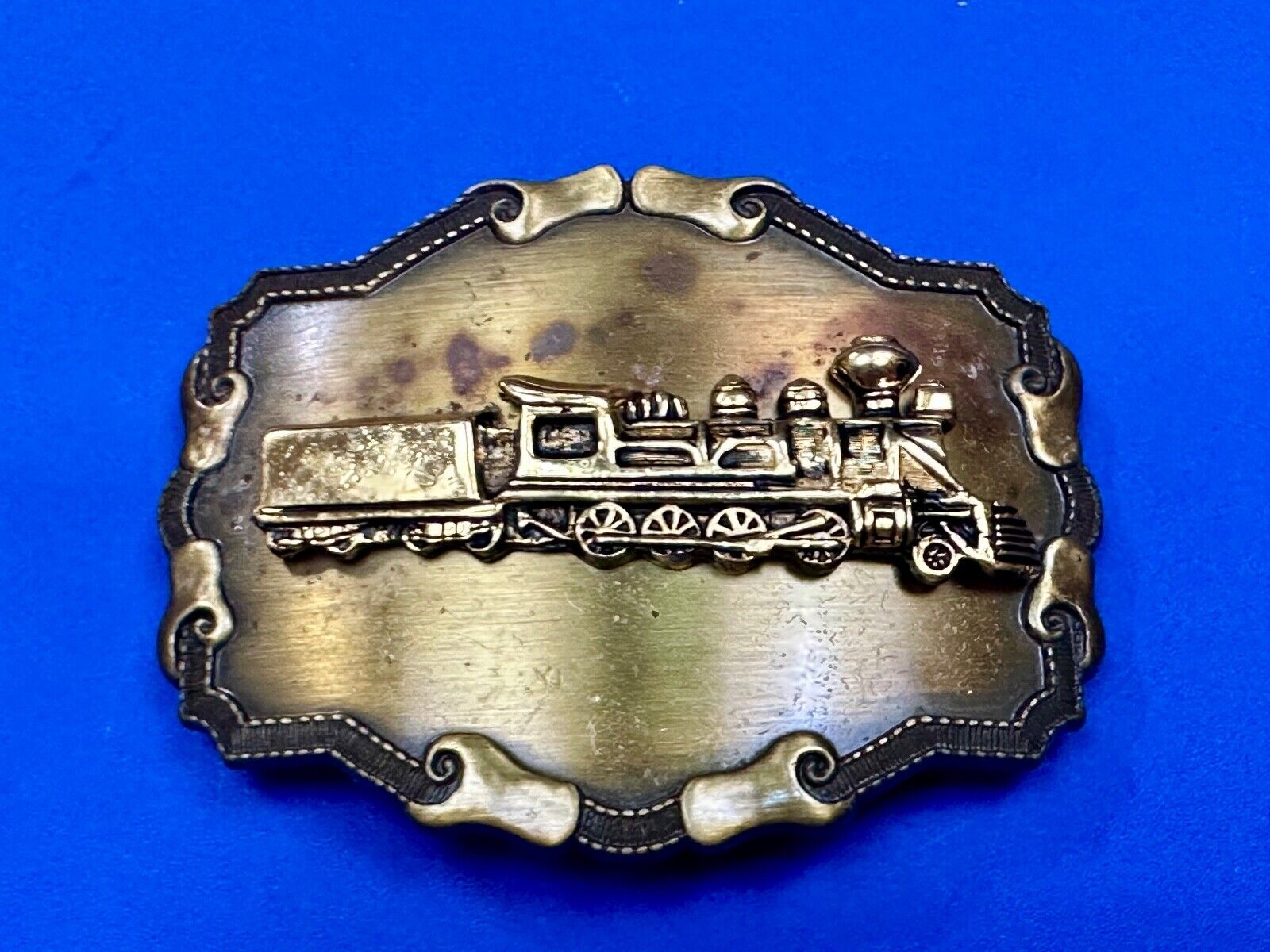 70's Raintree Steam Locomotive Belt Buckle Vintage Collectors RR Railroad Trains