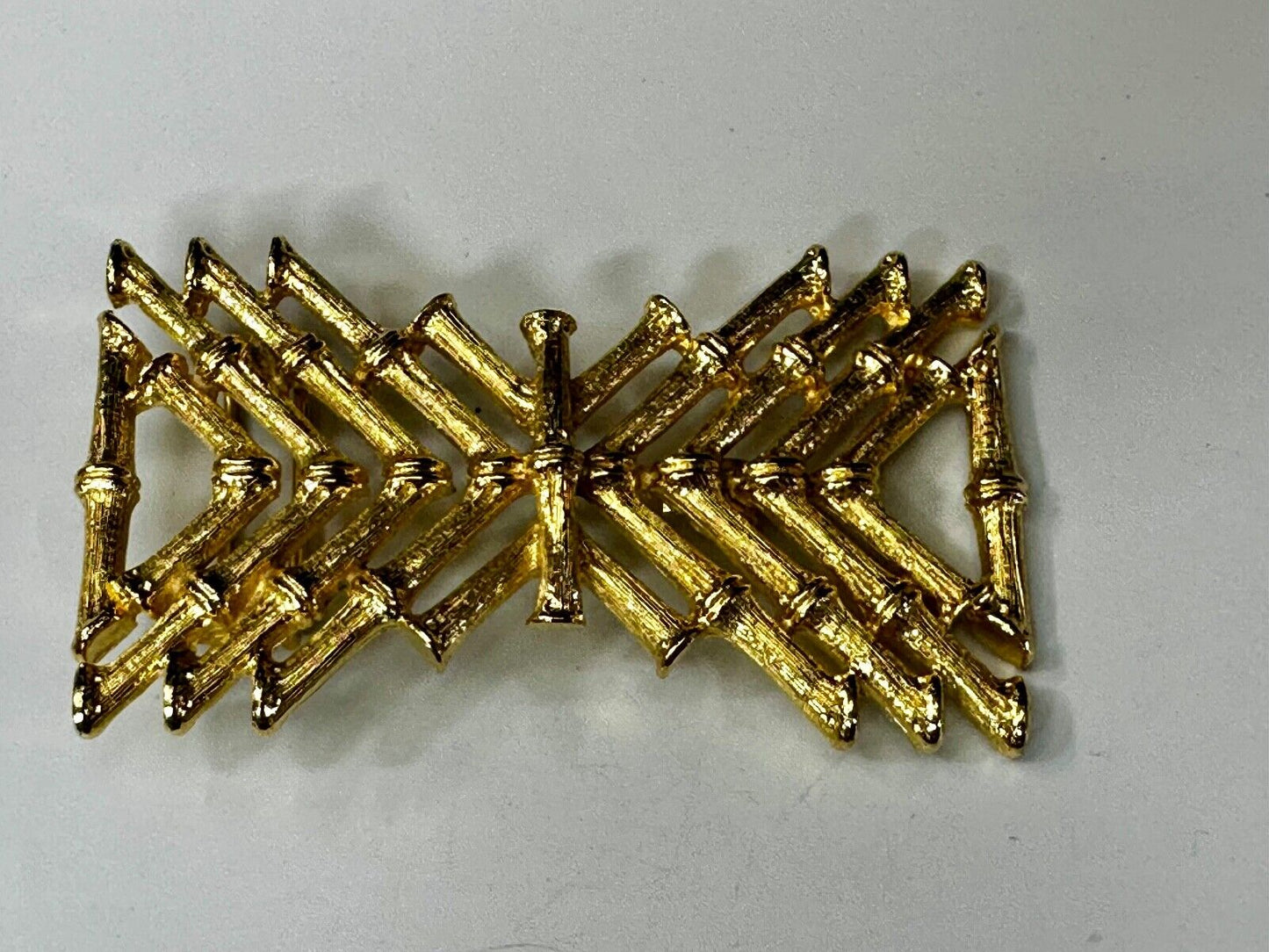 Abstract Bamboo Stick Design Large Vintage Belt Slide Buckle by Mimi Di N