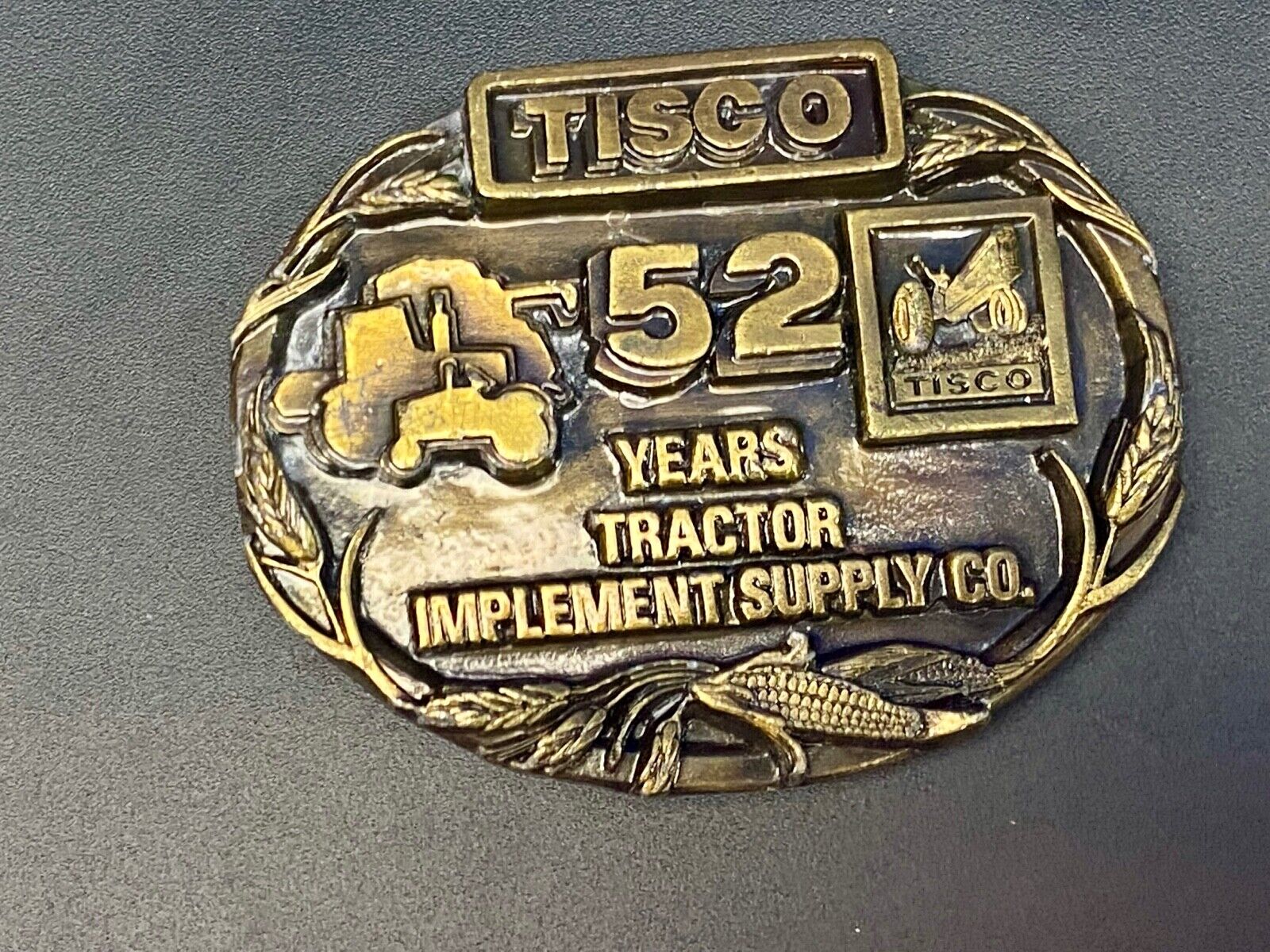Tisco - Tractor Implement Supply Agriculture Farm Farming 52 Year Belt Buckle