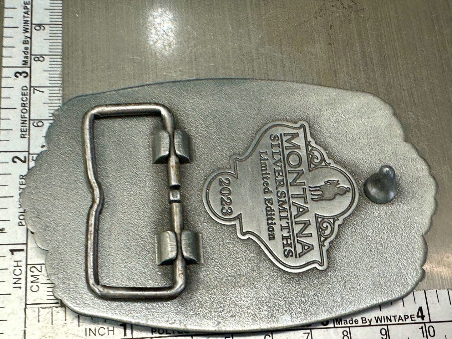 2023 Pendleton Whisky Belt Buckle Montana Silversmiths Let'er Buck Cowboy Rodeo