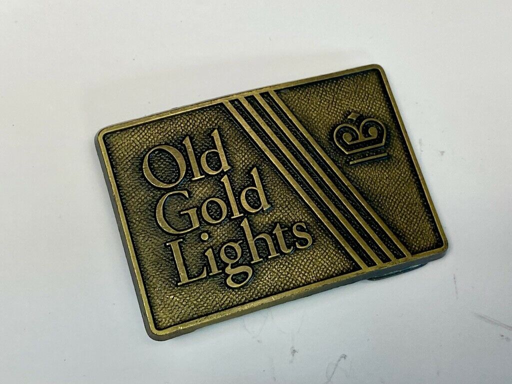 Vintage 1970S ***Old Gold Lights*** Cigarettes Tobacco Advertising Belt Buckle
