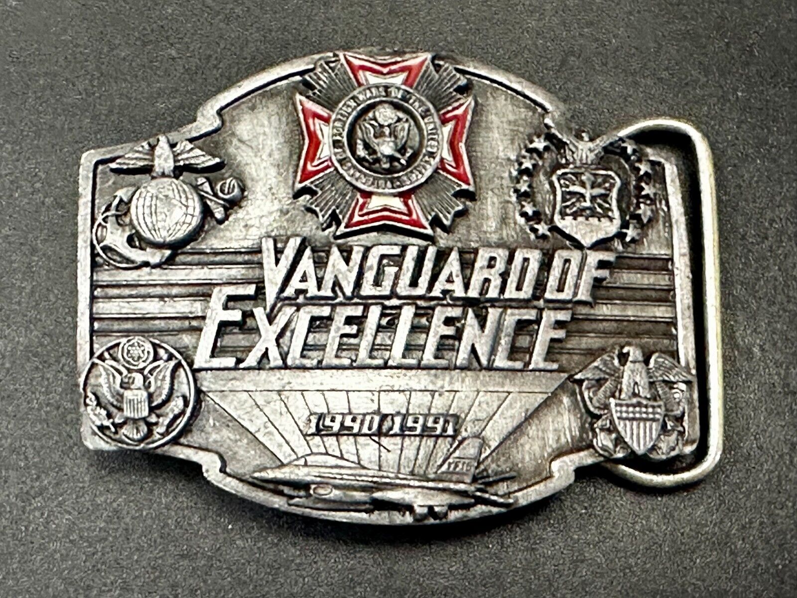 Vanguard of Excellence Veterans of Foreign Wars VFW 1990's Belt Buckle