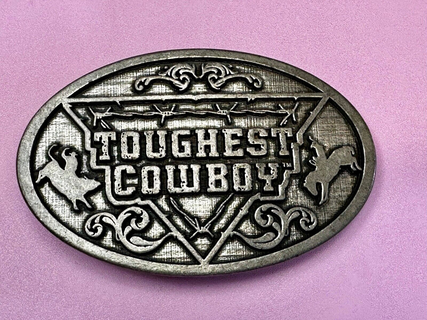 Toughest Cowboy Radio TV Show Commemorative Silver Tone 2007 Belt Buckle