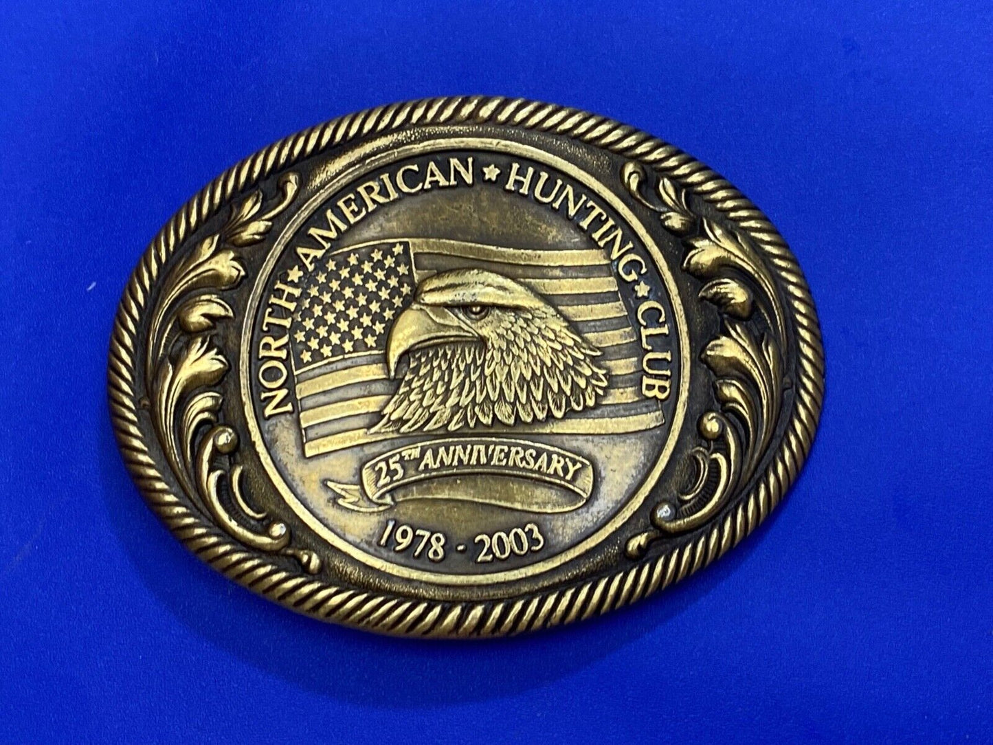 2003  25th anniversary North American Hunting Club commemorative belt buckle