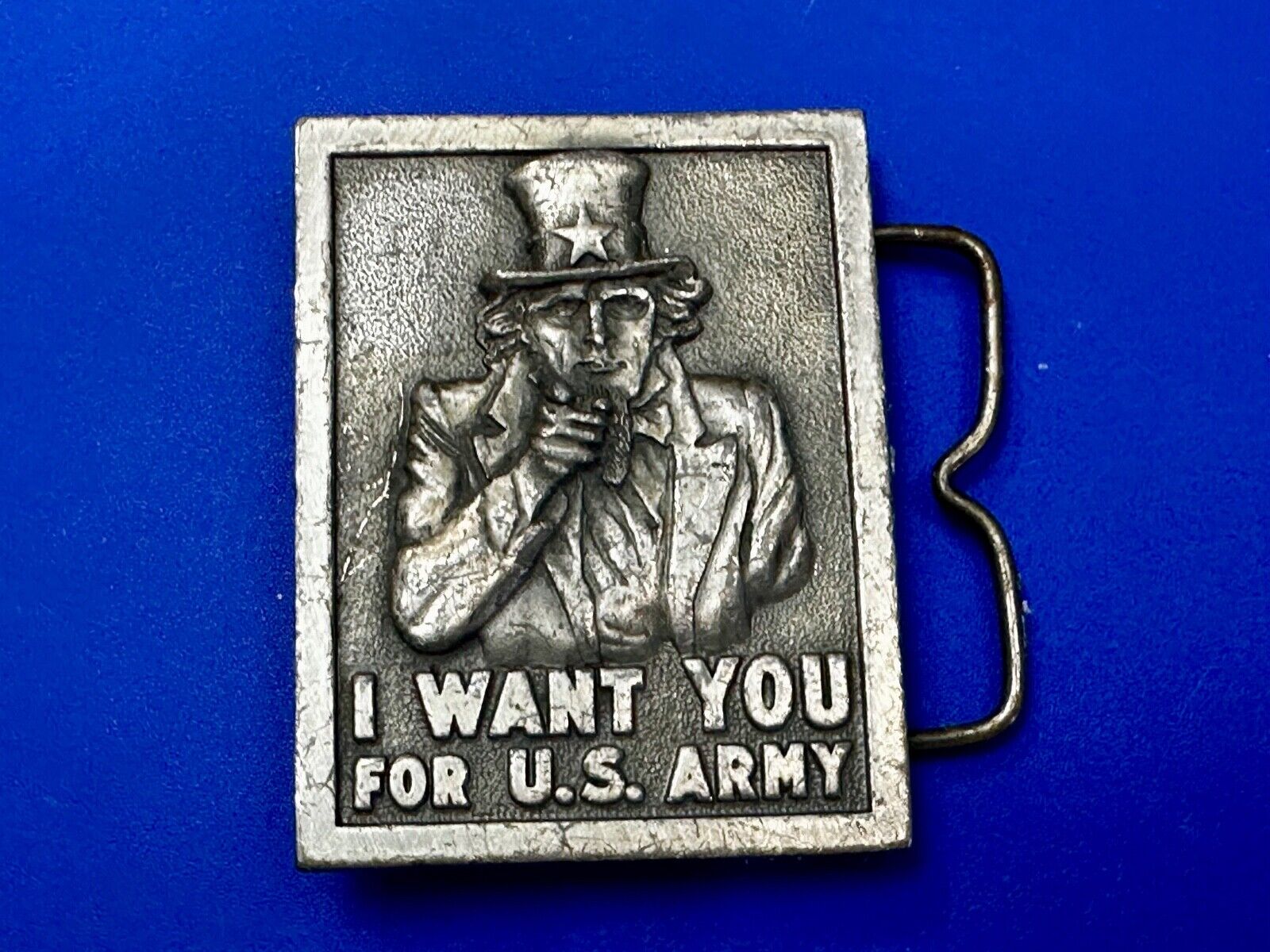 Uncle Sam Poster -I Want You for US Army Belt Buckle 1976 Bergamot Belt Buckle