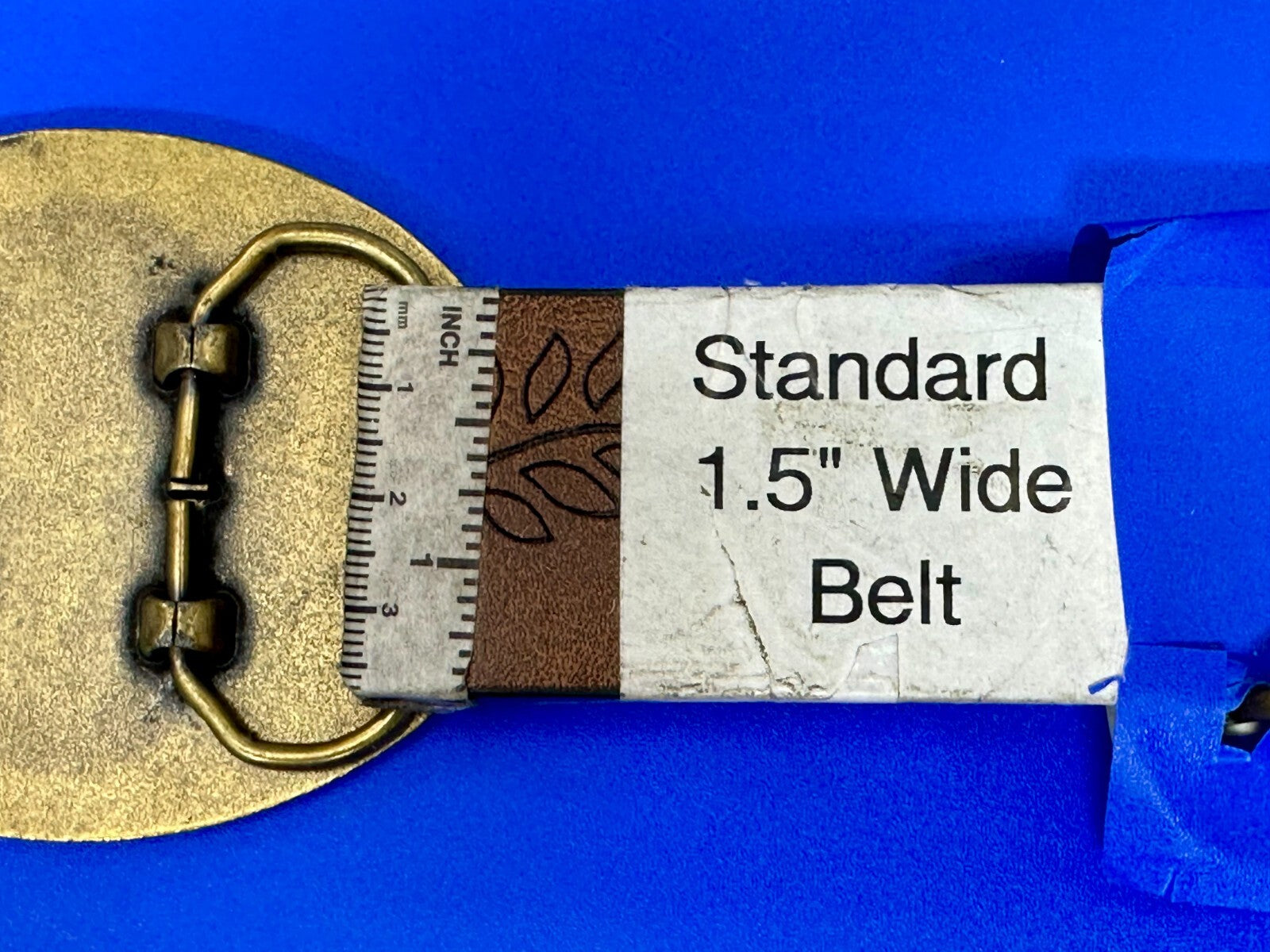 American Korean War Veteran WW II Soldier Commemorative Brass Tone Belt Buckle