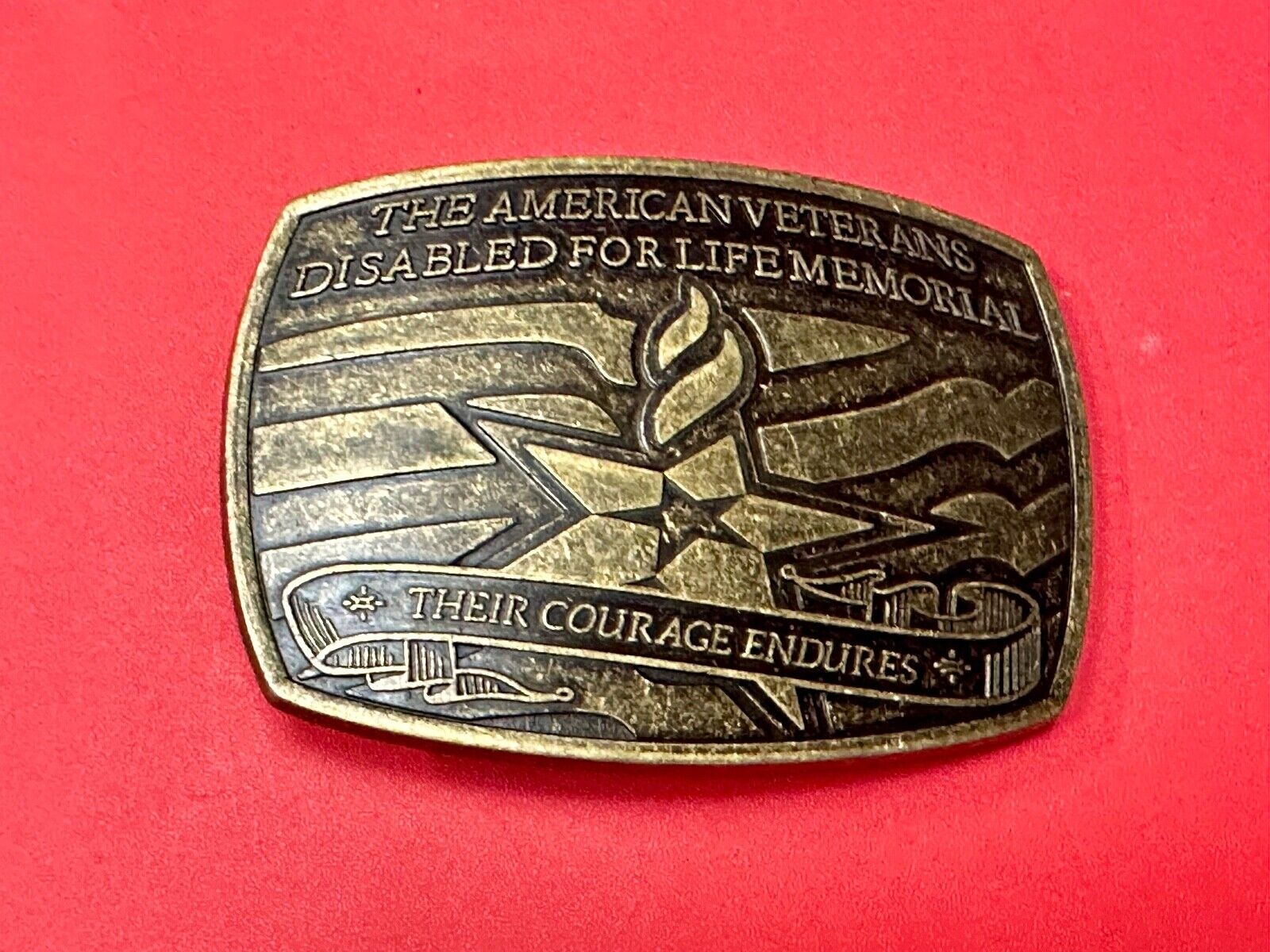 The Veterans Disabled for life Memorial - Their Courage Endures Belt Buckle