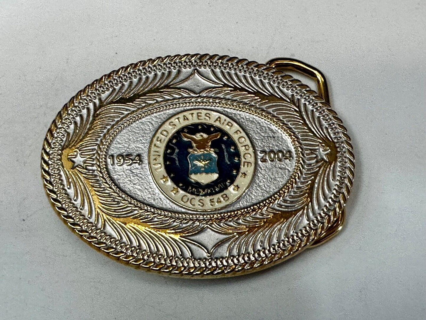 United States Air Force OCS 548 1954 - 2004 Anniversary patriotic Belt Buckle
