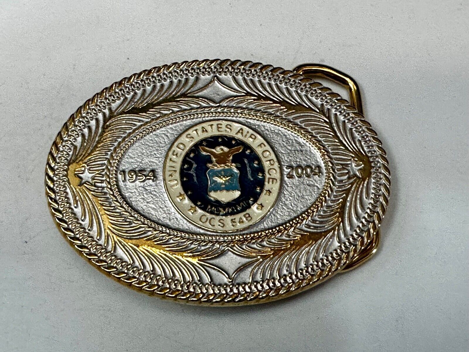 United States Air Force OCS 548 1954 - 2004 Anniversary patriotic Belt Buckle