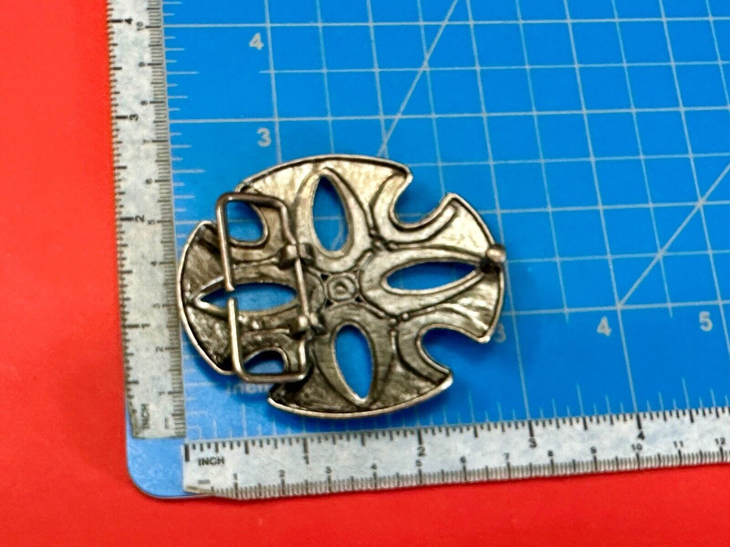 unique see through iron cross with golden brown rhinestone accents