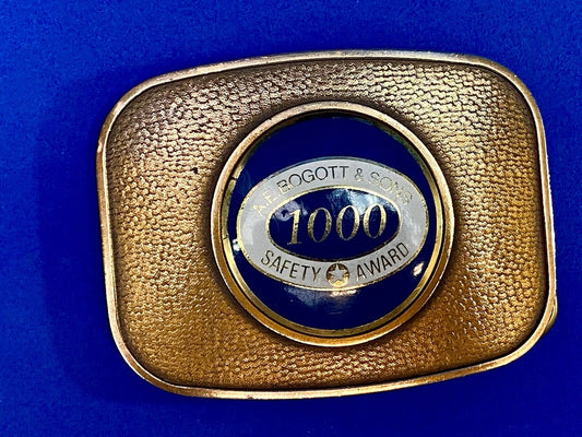 Vintage Ae Boggot And Sons Company Safety Award Belt Buckle 