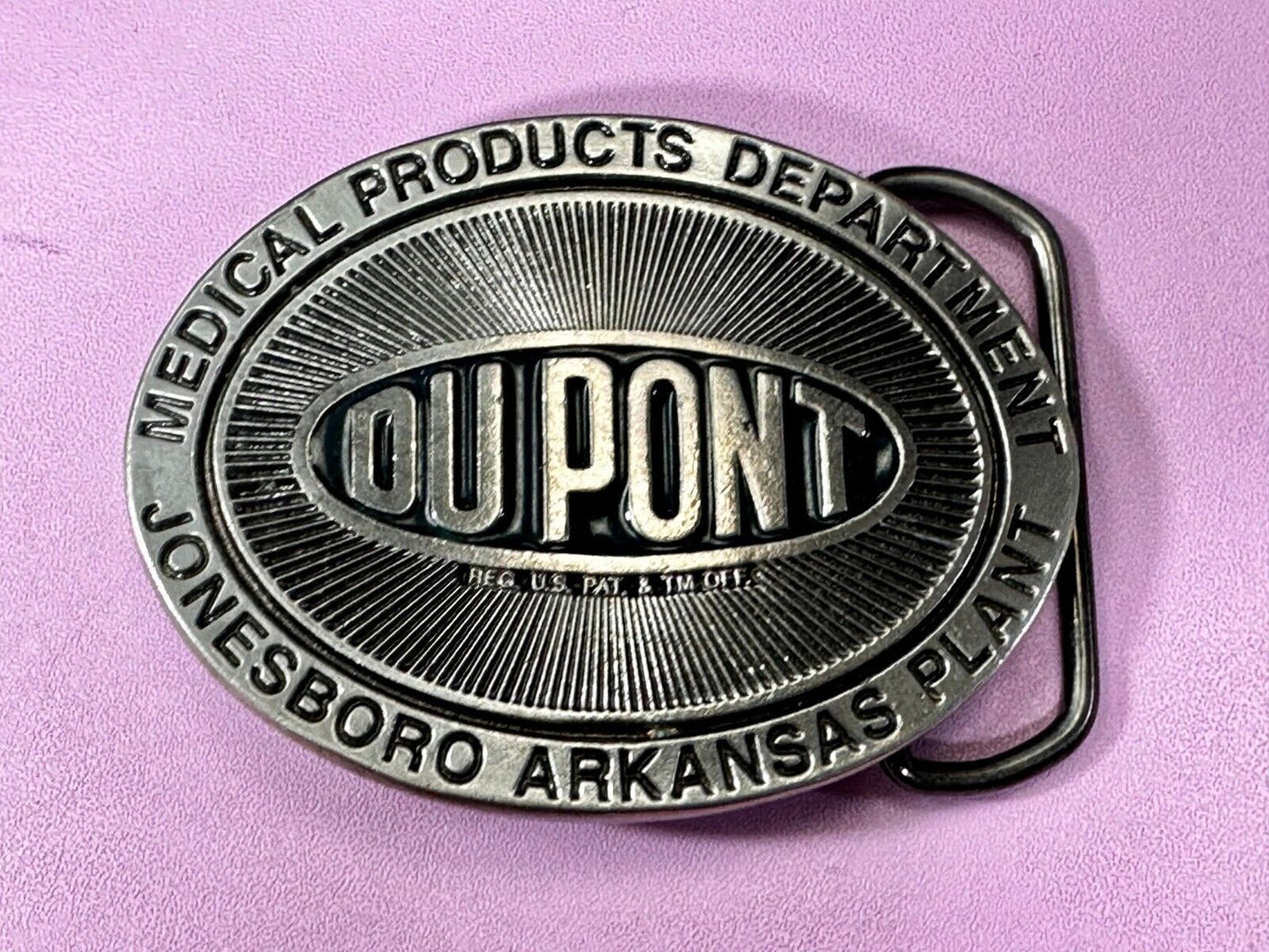 DUPONT Medical Products Department Jonesboro Arkansas Plant Worker Belt Buckle