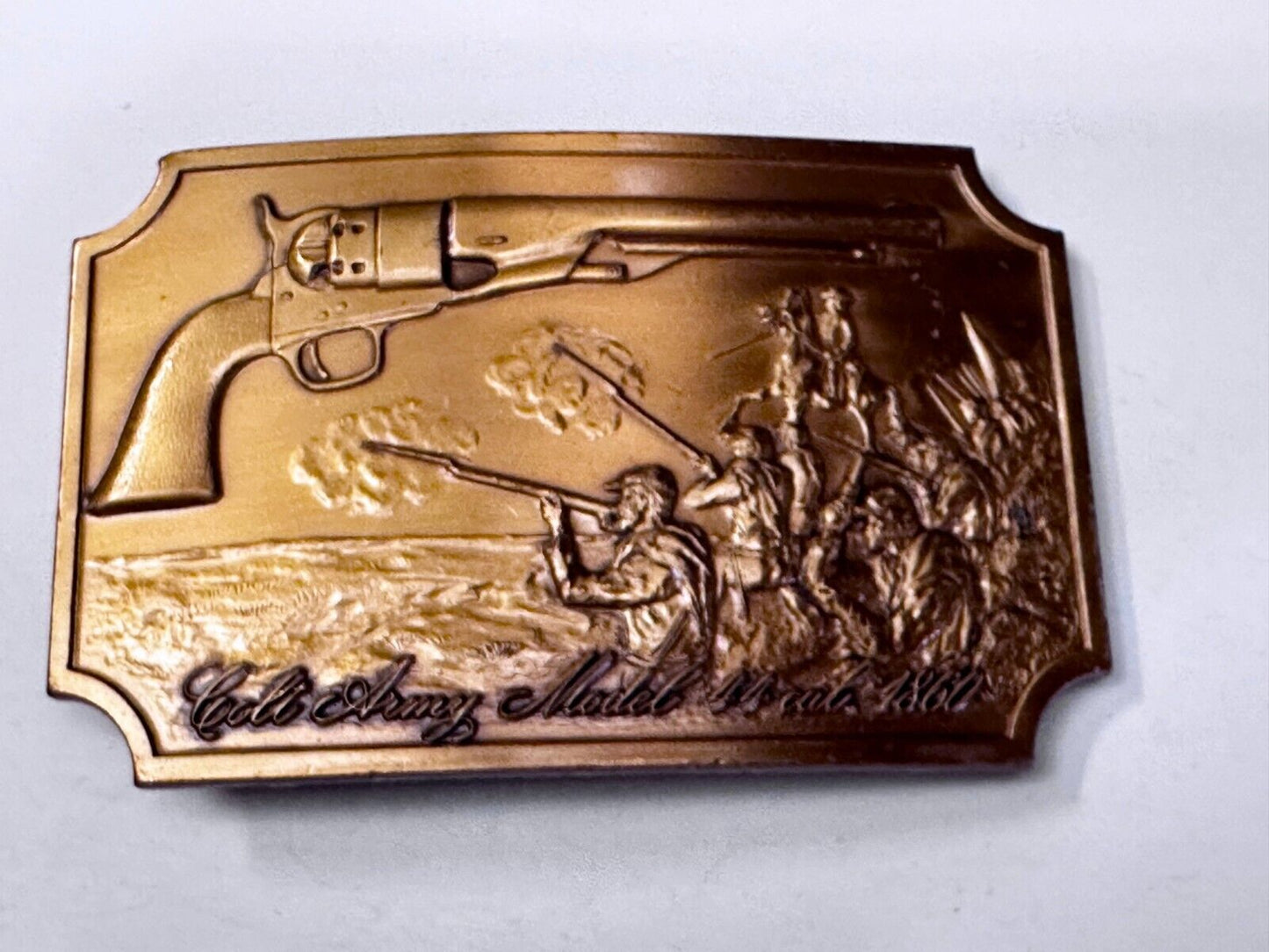 1980 Army Colt Revolvers Guns Firearms Vintage Sam Colt 44 cal Belt Buckle